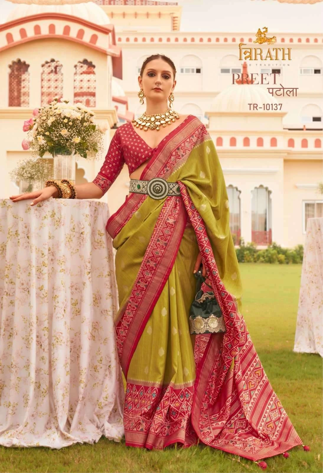 Trirath Preet Patola Sigma Silk Wholesale Fancy Sarees Catalog — Wholesale Sarees, MPA wholesale from Surat - Gallery Image 5